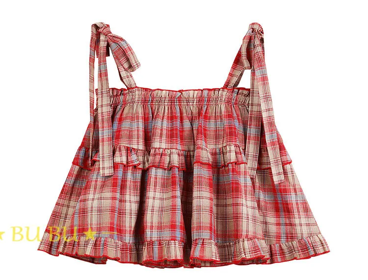 ELF SACK  |Short Other Plaid Patterns Casual Style Blended Fabrics