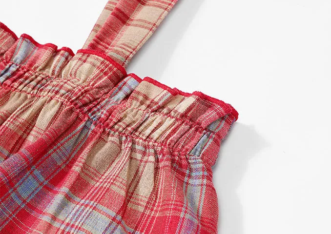 ELF SACK  |Short Other Plaid Patterns Casual Style Blended Fabrics