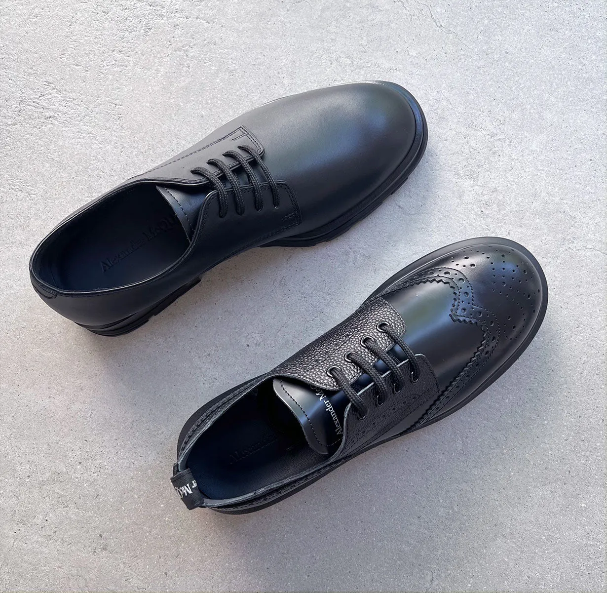 ES Hybrid Brogues, Black - Stylish and Comfortable Men's Shoes for Any Occasion.