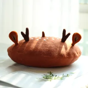 Felted Wool Beret - Oh Deer