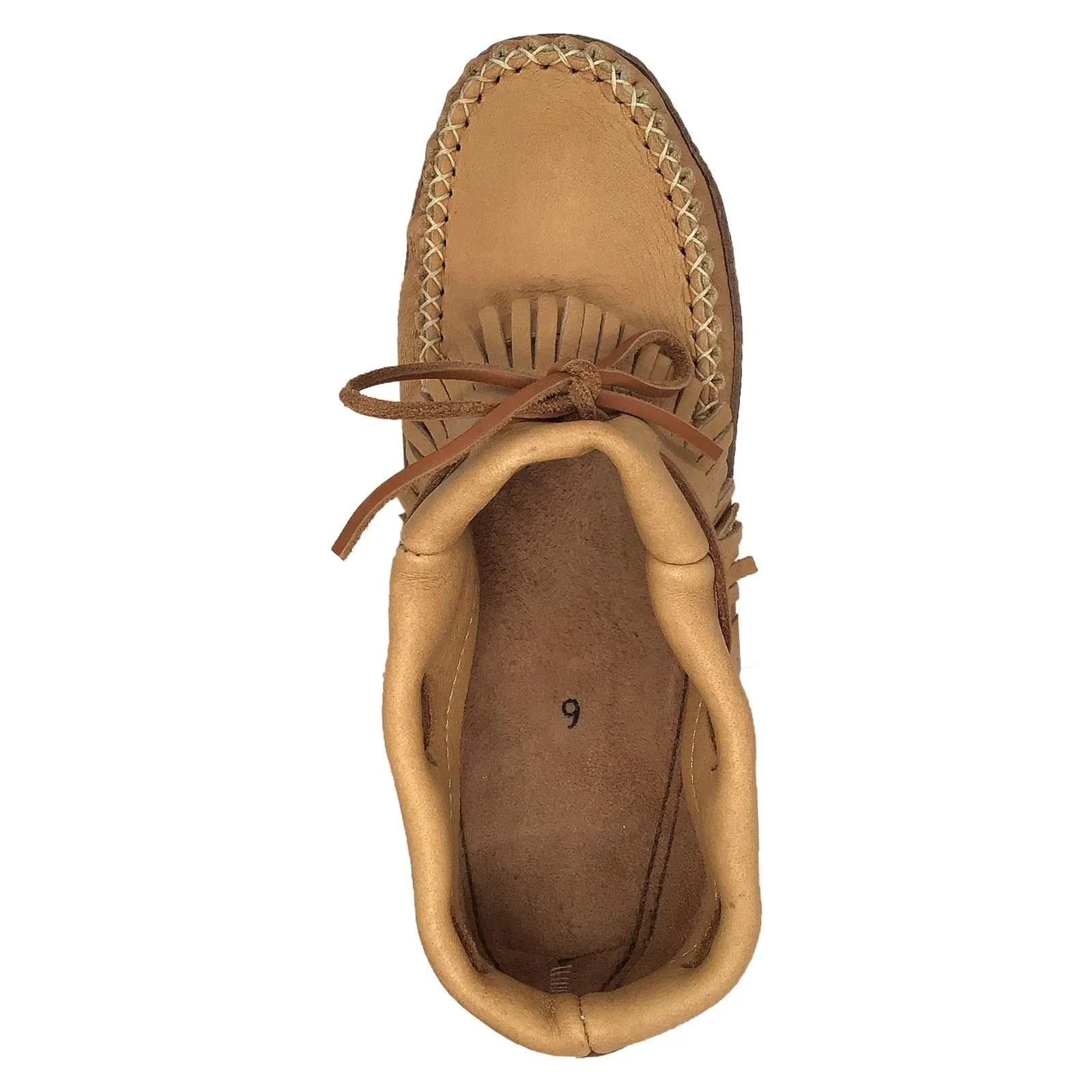 Fringed Moose Hide Grounding Moccasins for Men