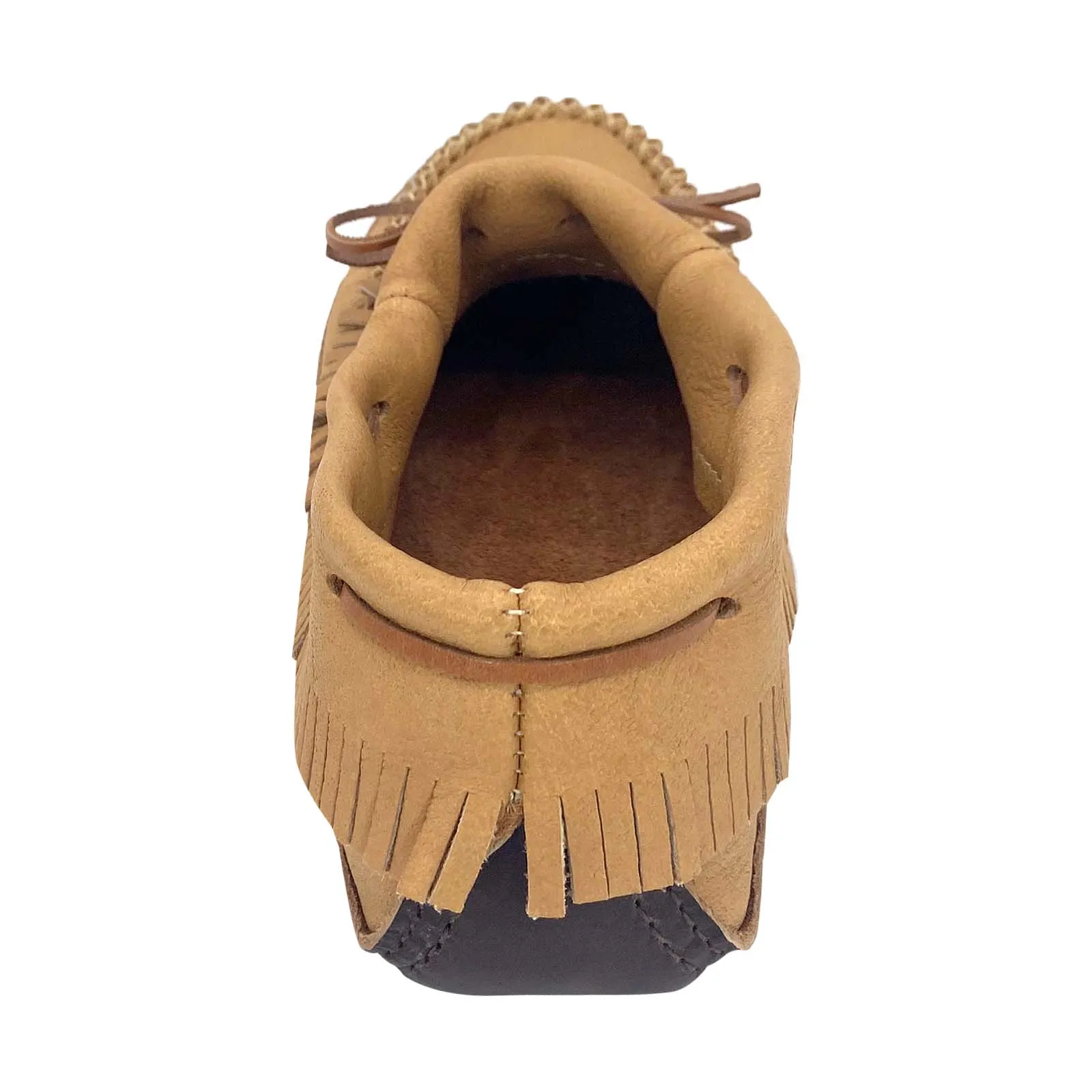 Fringed Moose Hide Grounding Moccasins for Men