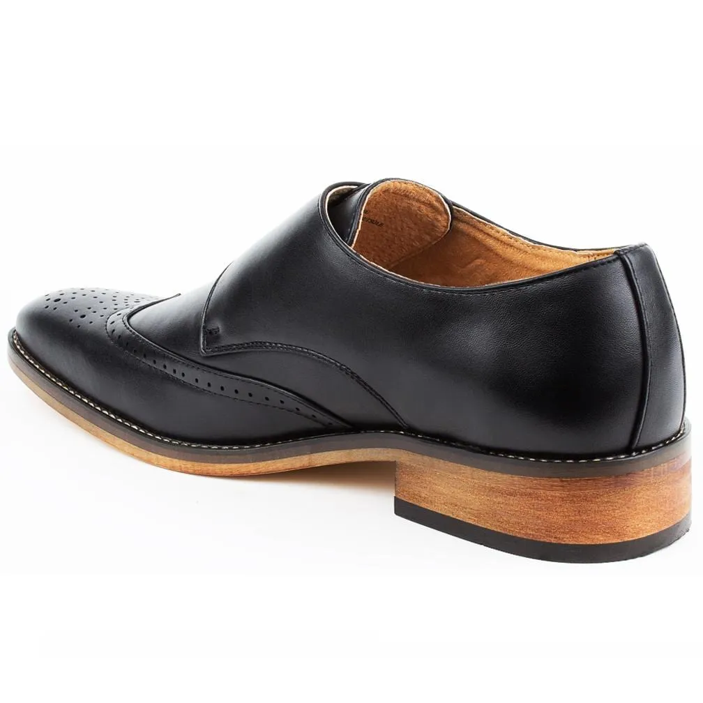 Gino Vitale Brogue Monk Strap Dress Shoes.