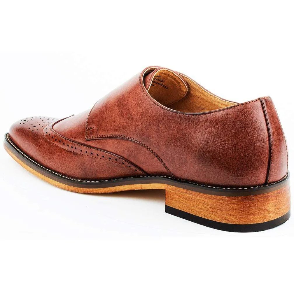 Gino Vitale Brogue Monk Strap Dress Shoes.