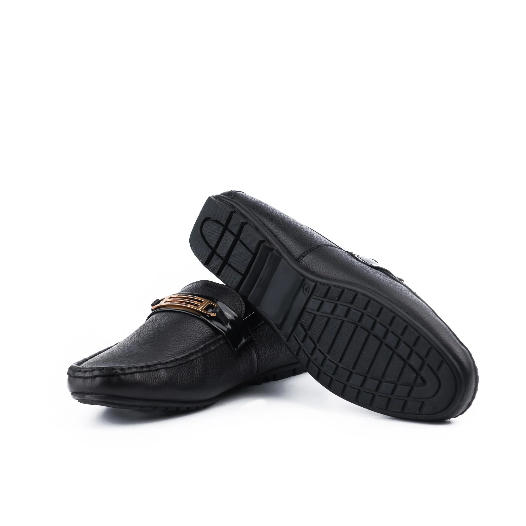 Gold Plated Moccasins - Black