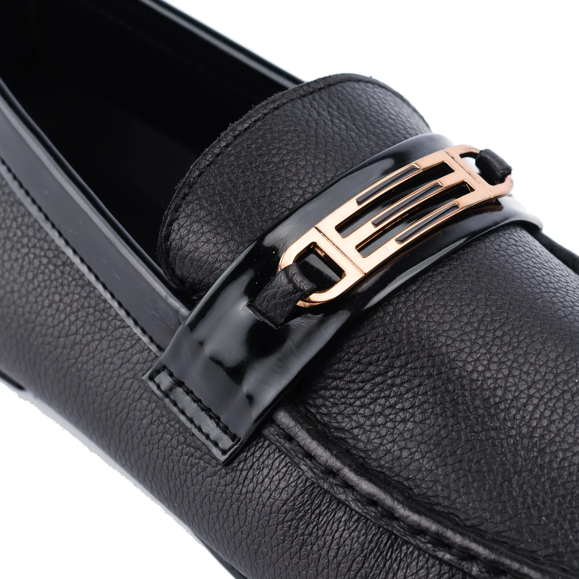 Gold Plated Moccasins - Black