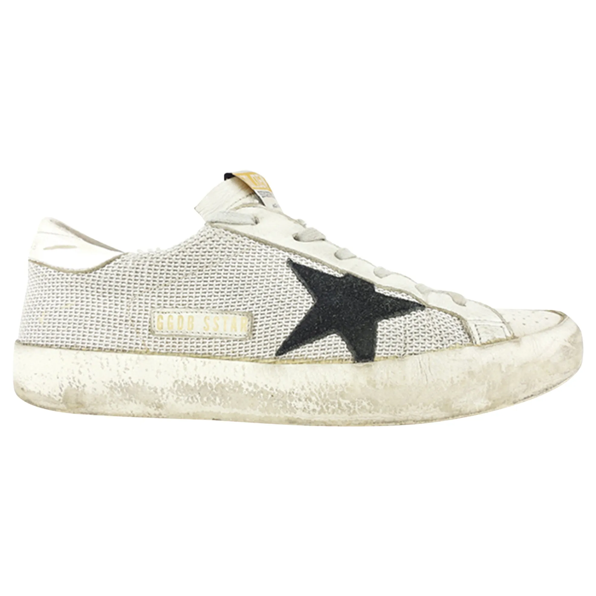 Golden Goose White Leather and Mesh Superstar Low Top Sneakers - Size 38 EU | 8 US