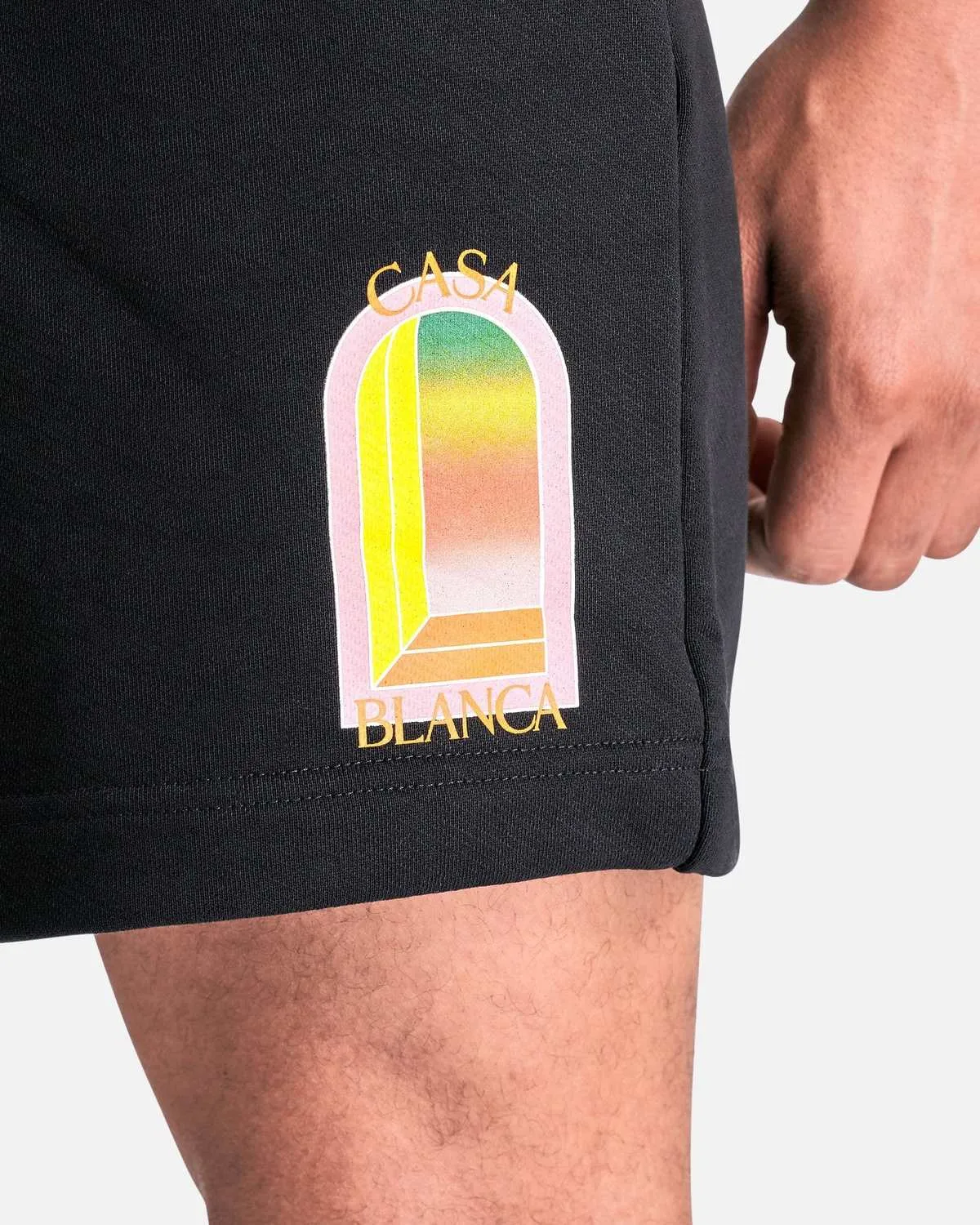 Gradient Arch Logo Sweatshort - Black