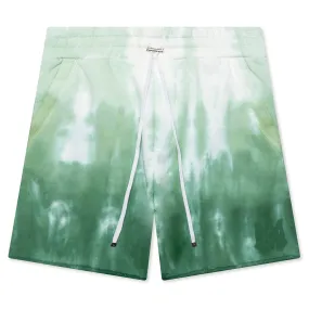 Green Dip Dye Sweatshorts - MA Logo