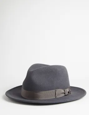 Grey Fedora Hat - Bailey Curtis Widebrim