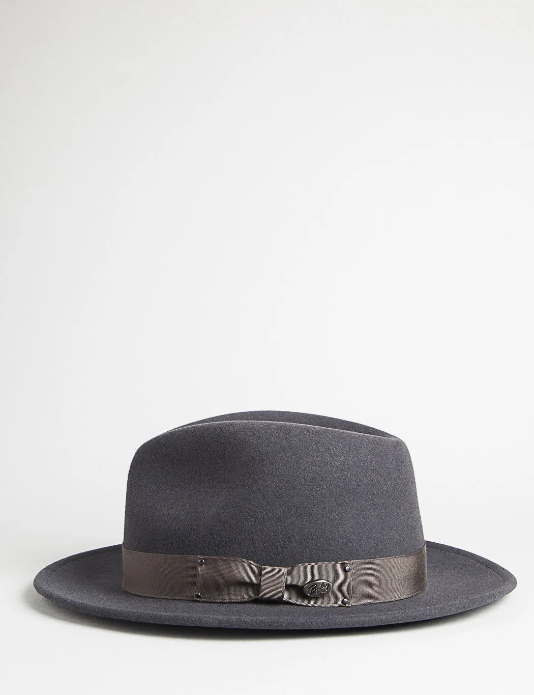 Grey Fedora Hat - Bailey Curtis Widebrim