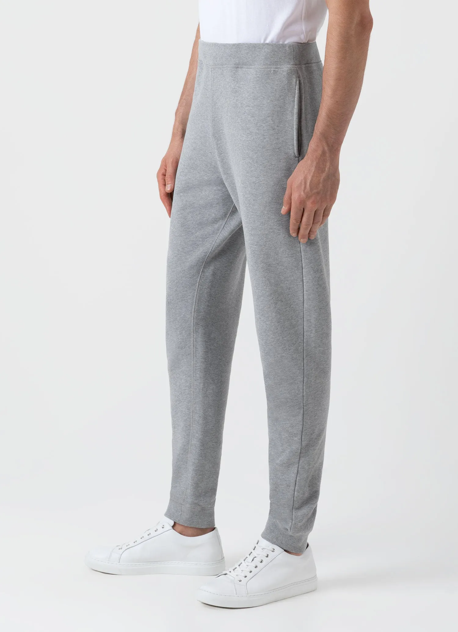 Grey Melange Men's Loopback Sweatpants