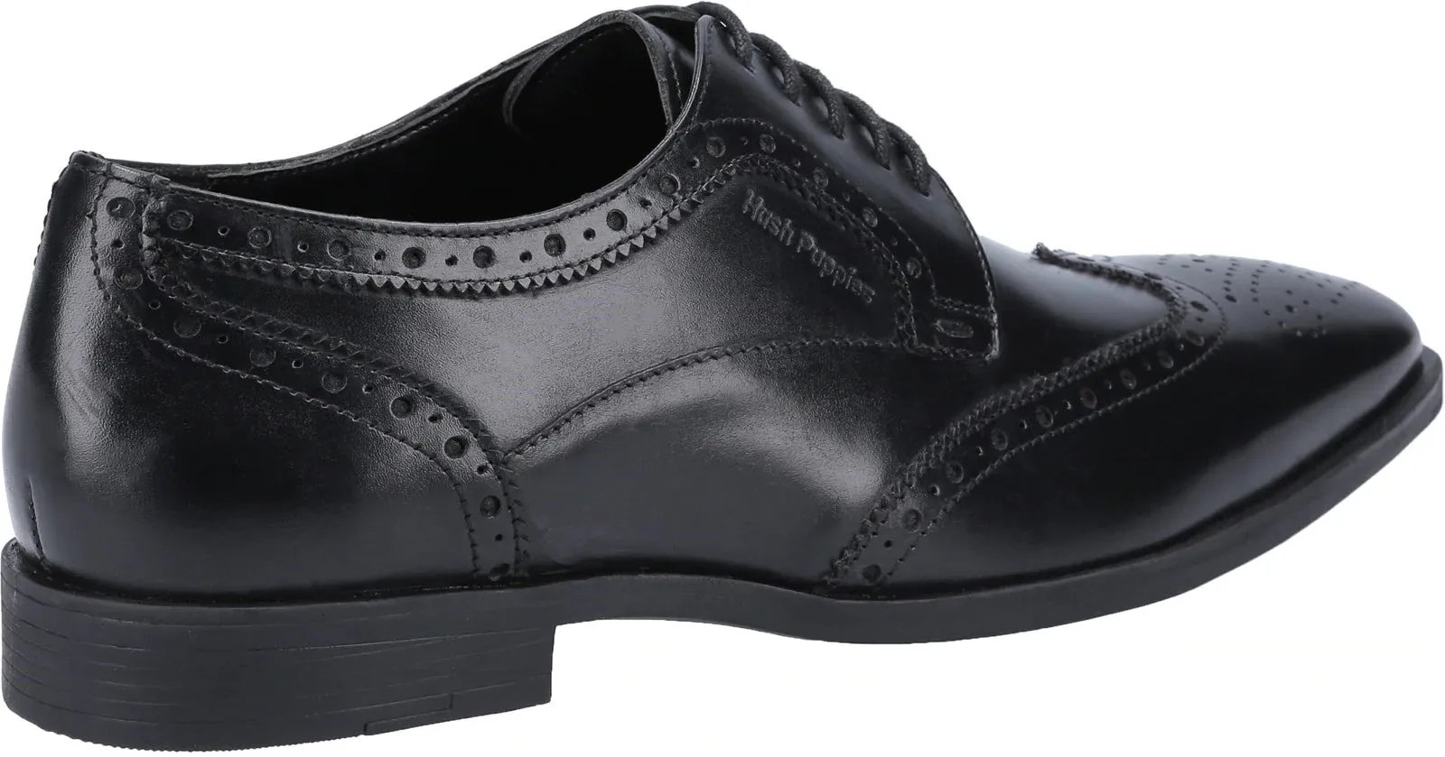 Hush Puppies Men's Black Leather Formal Brogues