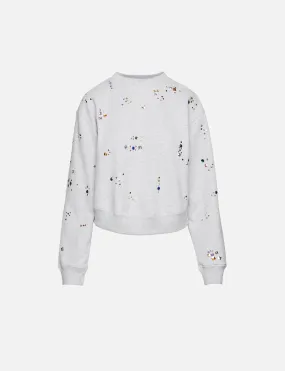 Jeweled Crop Sweatshirt