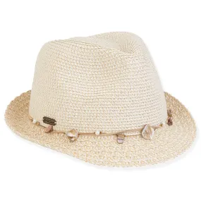 Jolly Ivory Paper Straw Fedora Hat