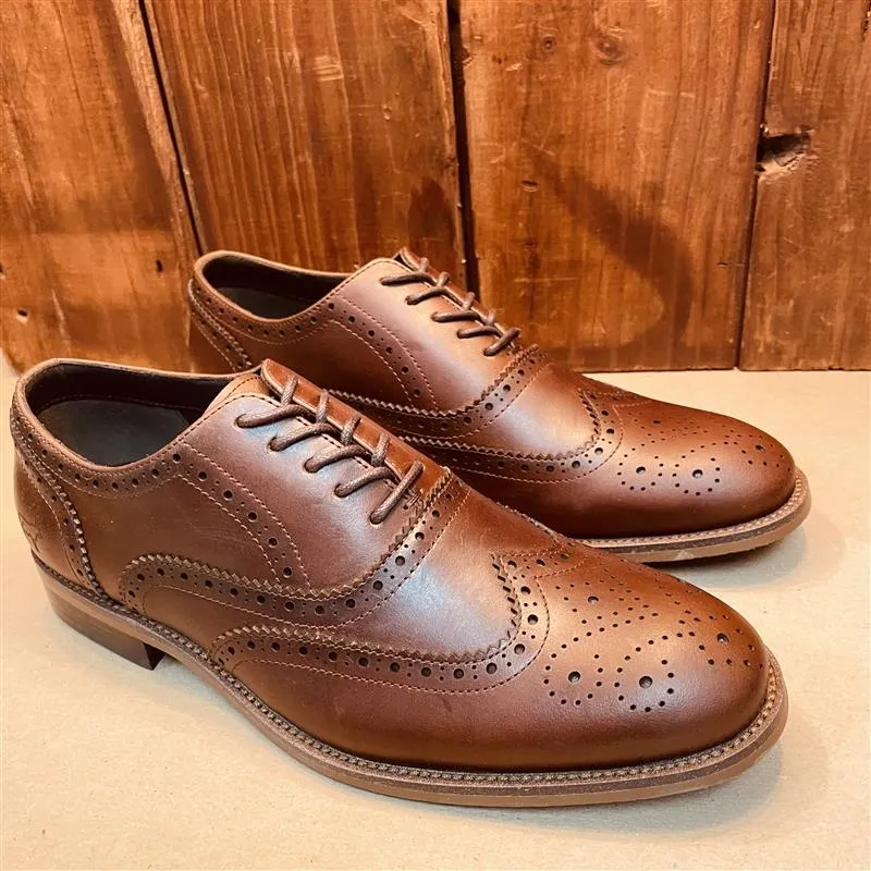 Kingsley Heath Tan/Choc Brogue Shoe