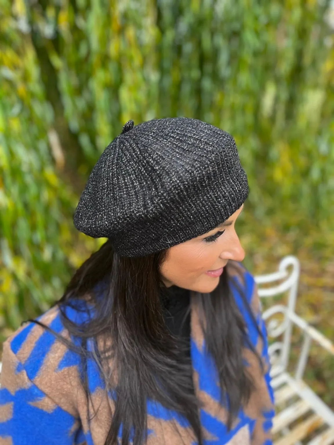 Knit Sparkly Beret