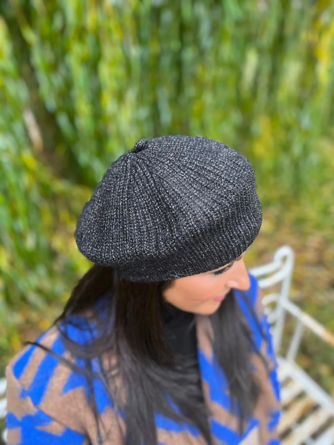 Knit Sparkly Beret