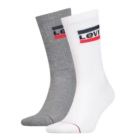 Levis White/Grey Sportswear Logo Socks