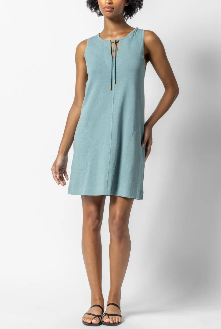 Lilla P Sleeveless Dress Split Neck