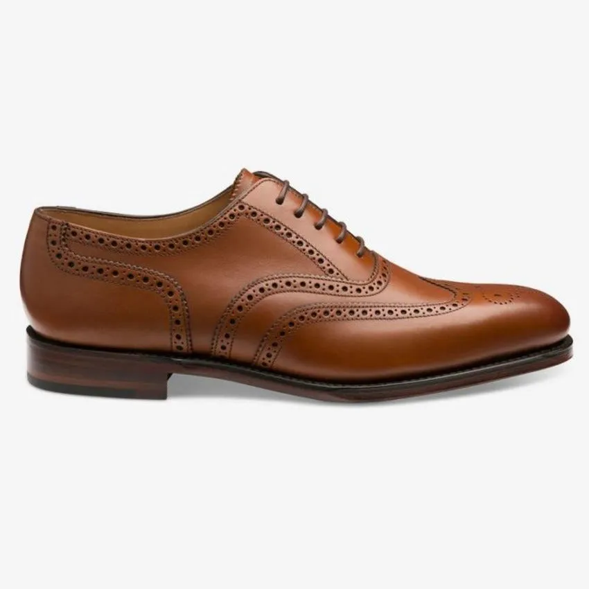 Loake Buckingham Brown Oxford Brogue Shoes - Men's Brown Brogue Oxford Shoes