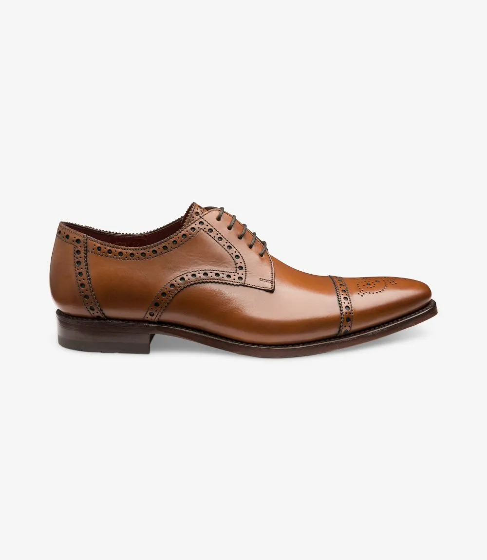 Loake Foley Brogue Derby Shoes - Cedar