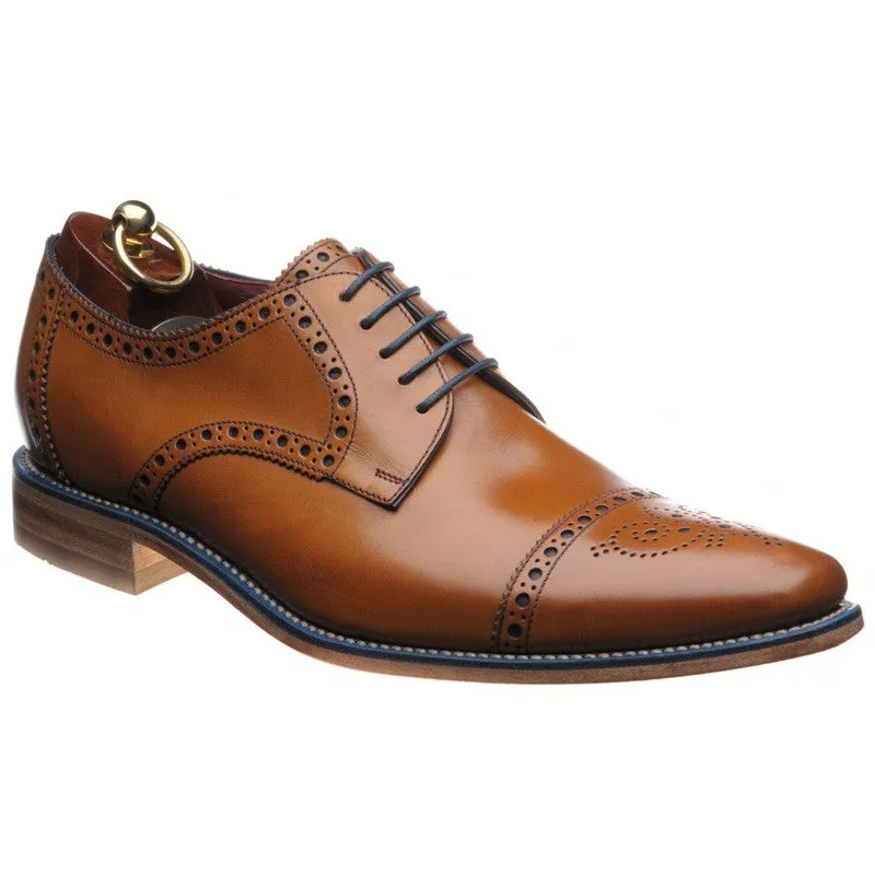 LOAKE Foley Brogue Derby Shoes - Tan