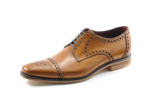 LOAKE Foley Brogue Derby Shoes - Tan