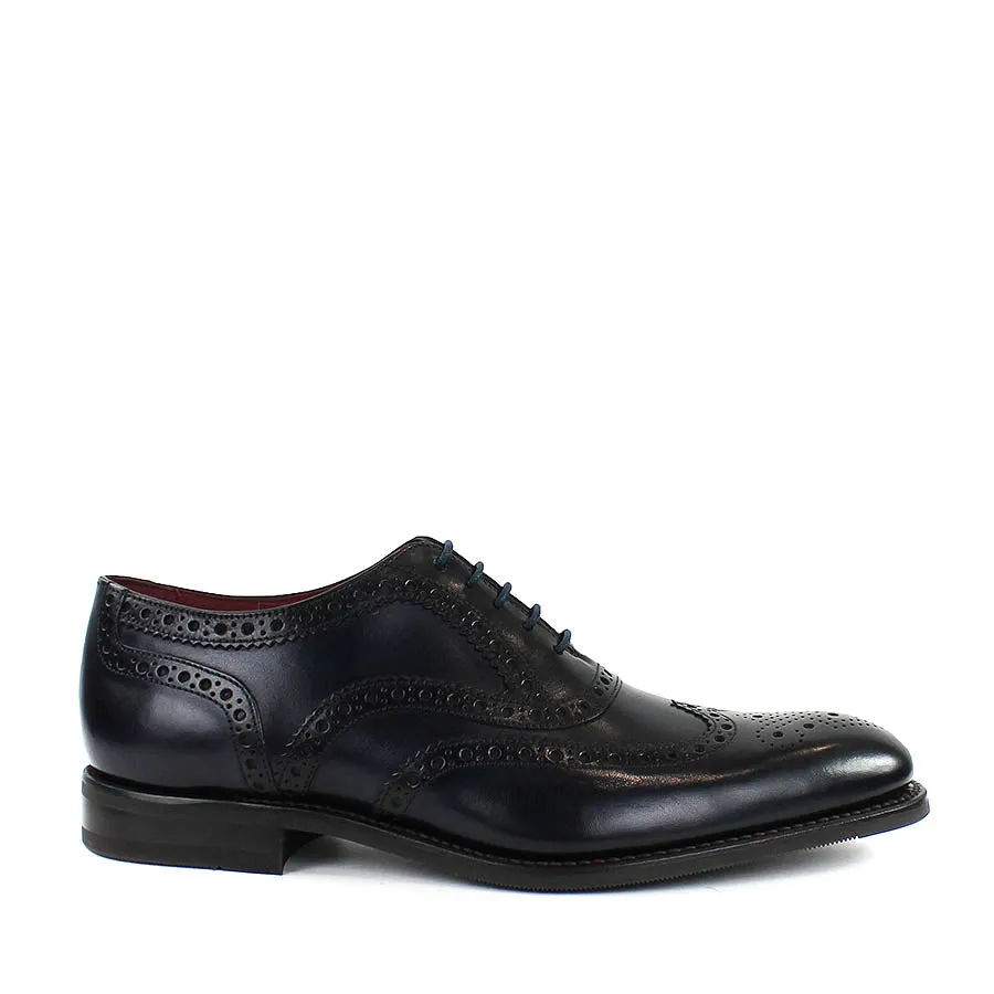 Loake Kerridge Oxford Brogues, Navy, quality men's footwear, online shop.