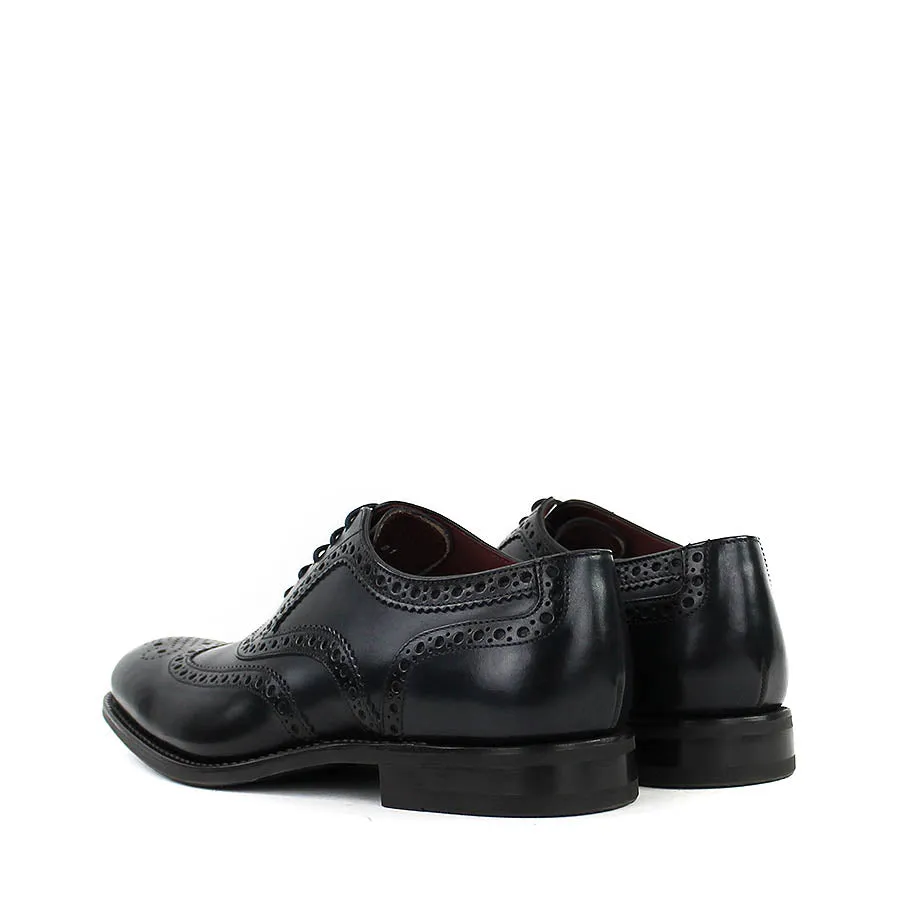 Loake Kerridge Oxford Brogues, Navy, quality men's footwear, online shop.