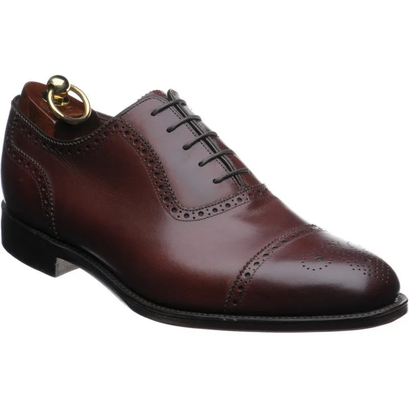 Loake Strand Burgundy Premium Semi Brogue Shoes