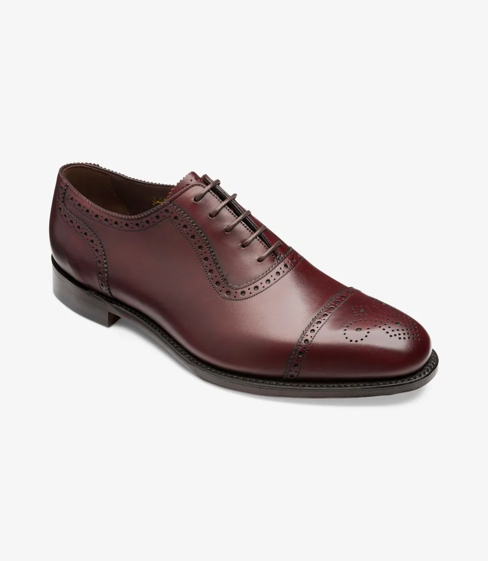 Loake Strand Burgundy Premium Semi Brogue Shoes