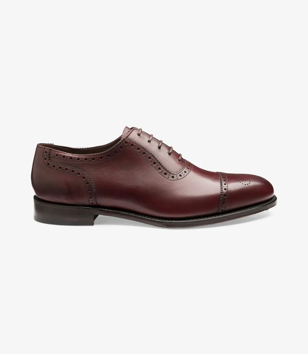 Loake Strand Burgundy Premium Semi Brogue Shoes