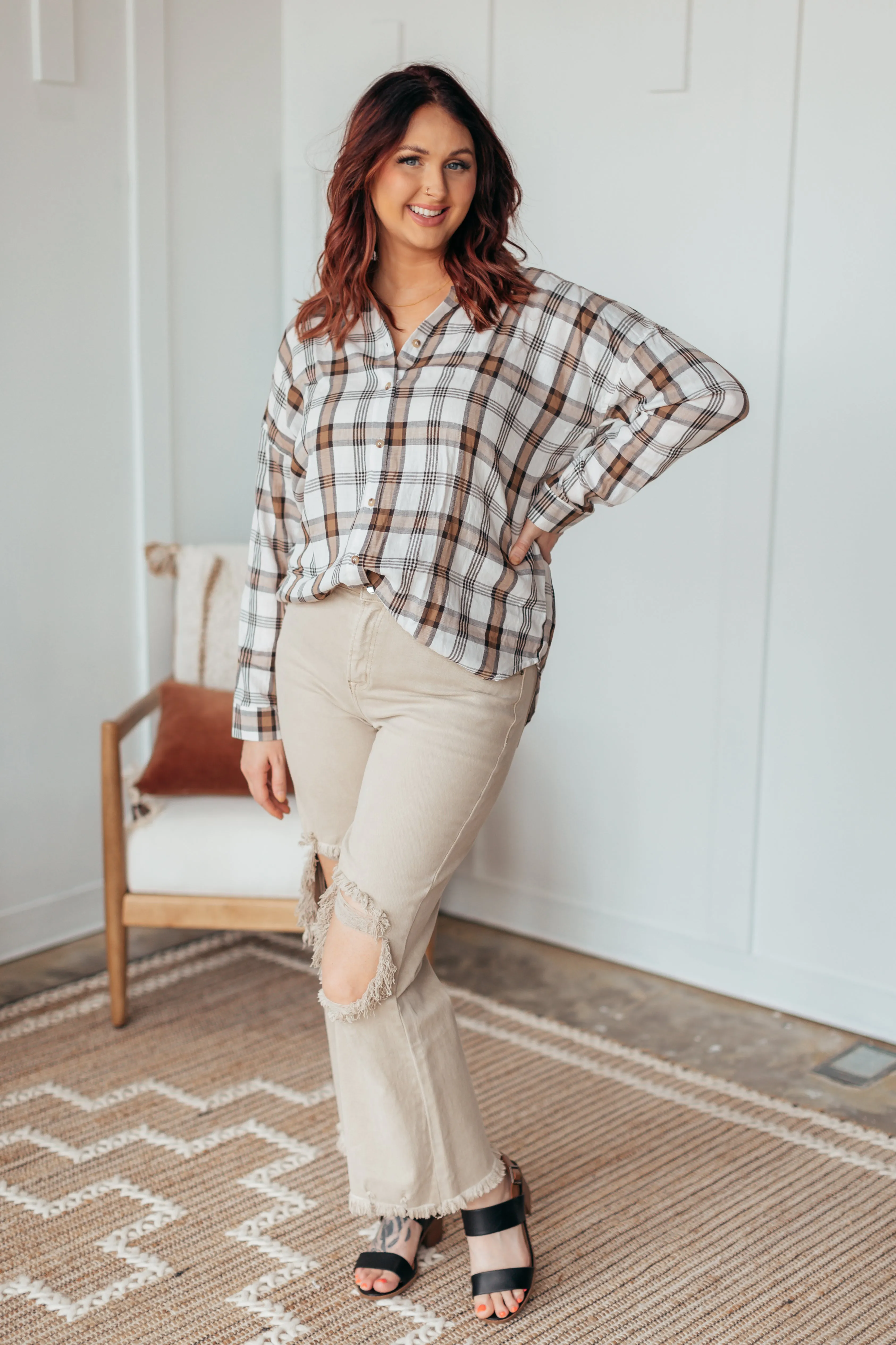 Louisana Lightweight Plaid Top