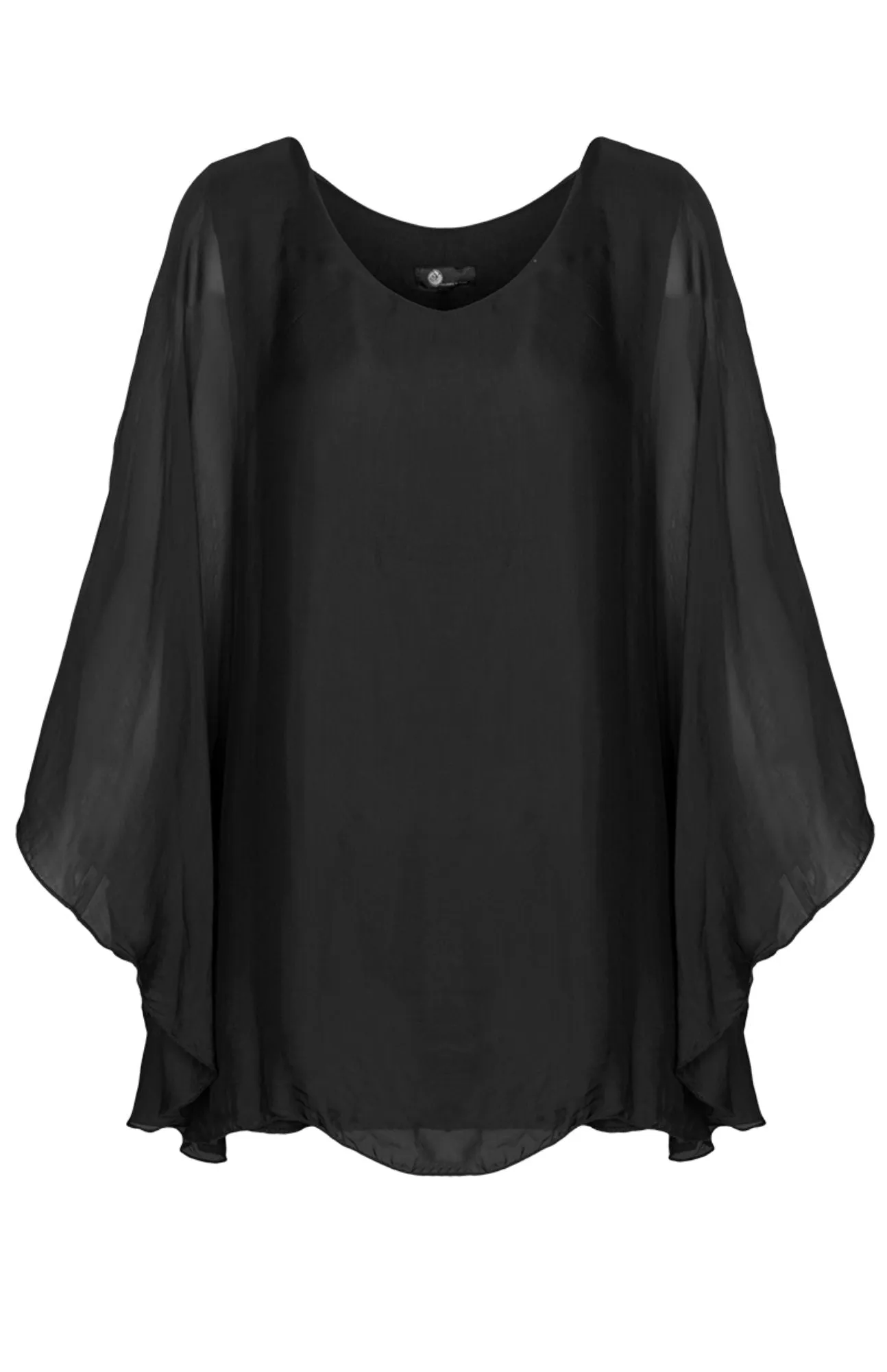 Made in Italy Cape-Sleeve Tunic Plus Size