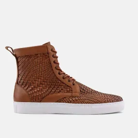 Magnus Brandy Leather High Top Sneakers