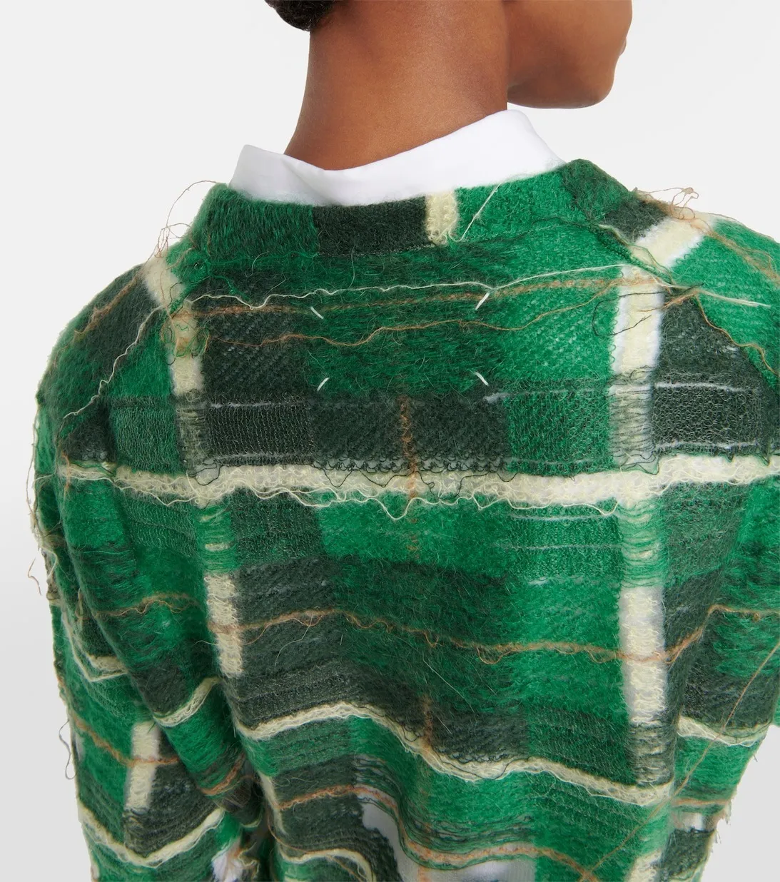 Maison Margiela  |Other Plaid Patterns Casual Style Unisex Wool V-Neck