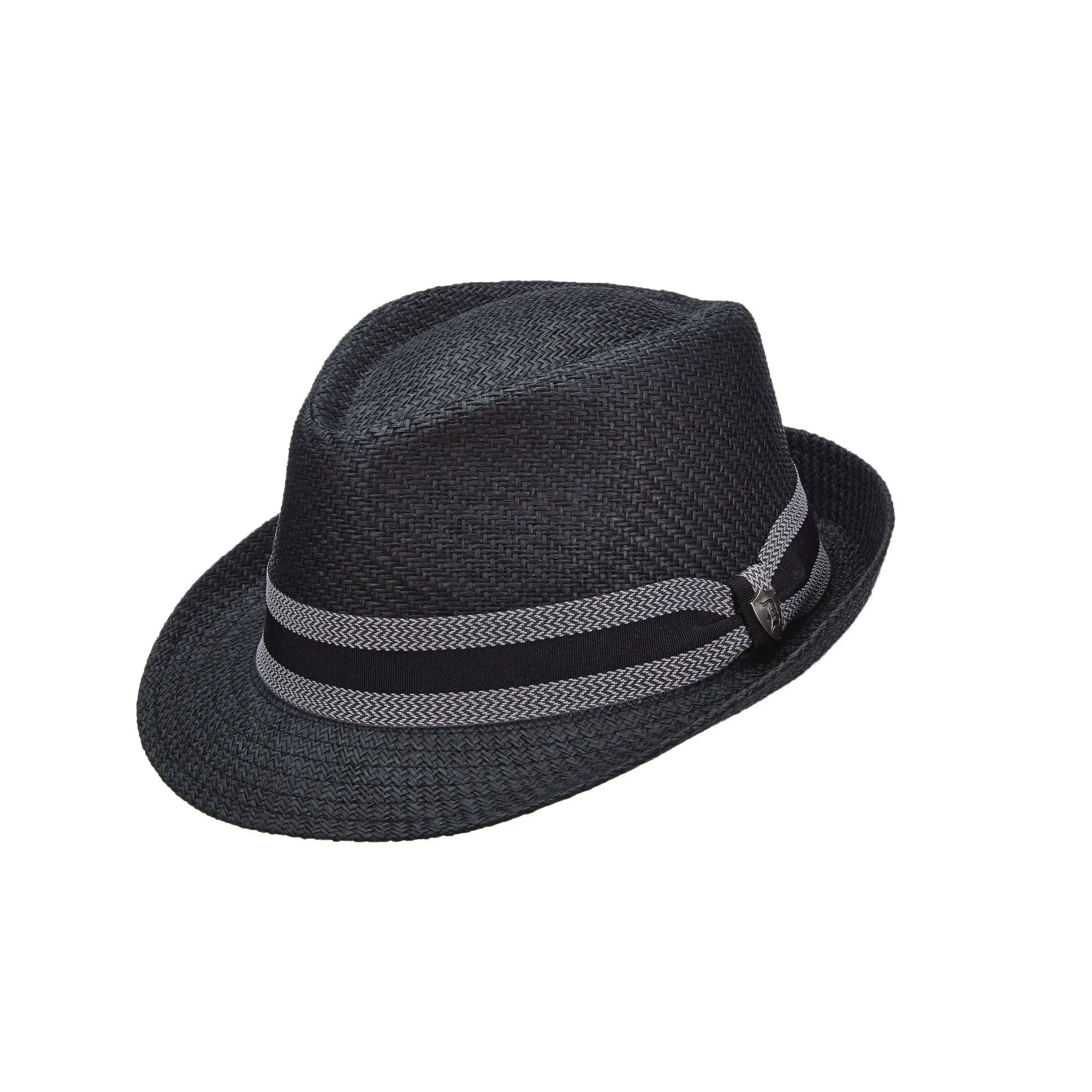 Matte Toyo Fedora Hat with Stripe