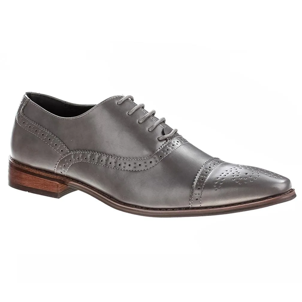 Men's brogue cap toe dress shoes.