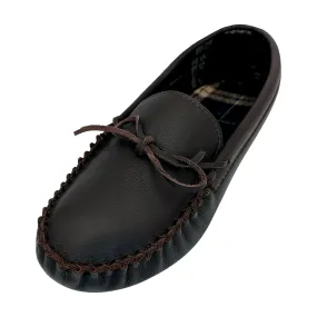 Men's Leather Moccasins Slippers: Lined and on Clearance