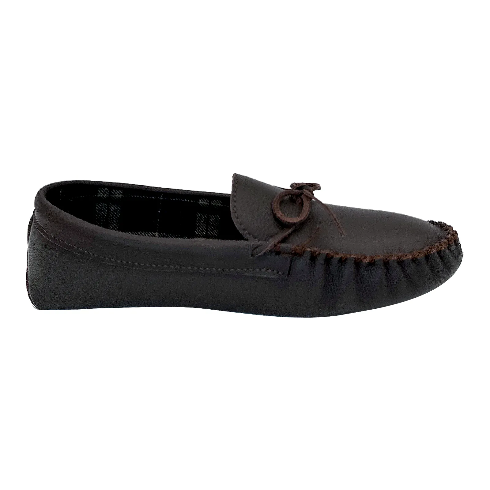 Men's Leather Moccasins Slippers: Lined and on Clearance