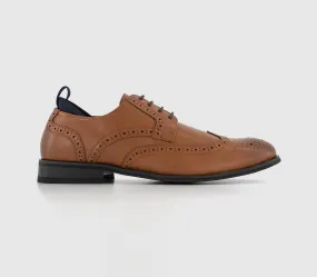 Mens Office Montgomery Brogue Derby Shoes Tan - Tan Mens Brogue Derby Shoes