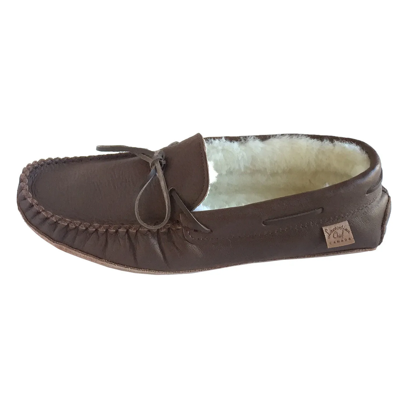 Men's Sheepskin Moccasin Slippers with Lining