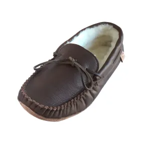 Men's Sheepskin Moccasin Slippers with Lining