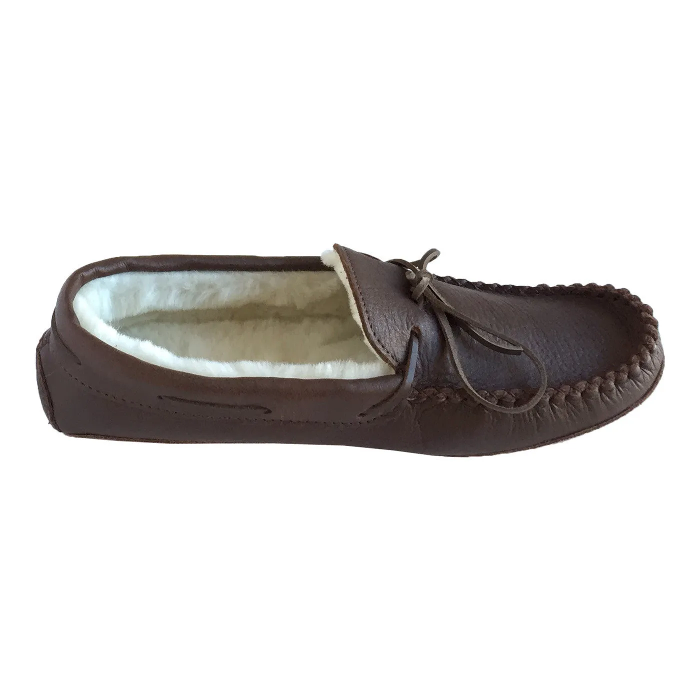 Men's Sheepskin Moccasin Slippers with Lining