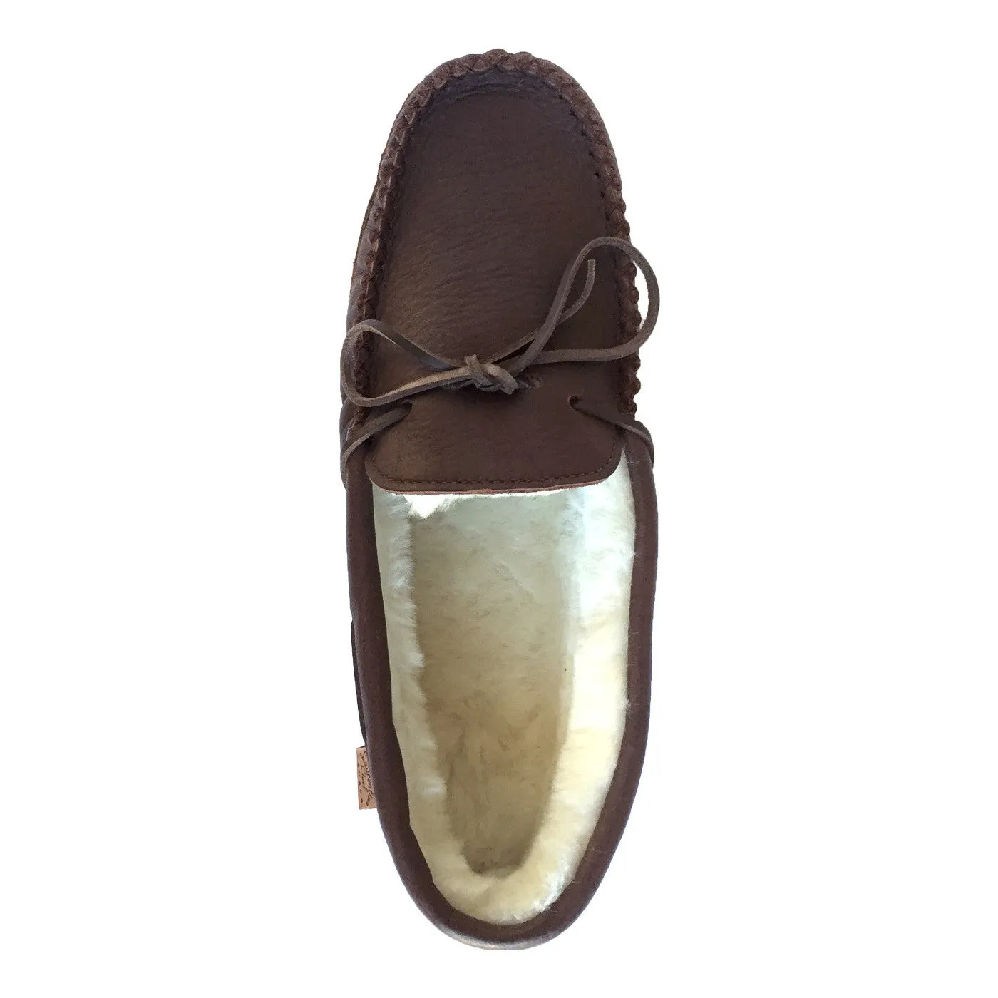 Men's Sheepskin Moccasin Slippers with Lining