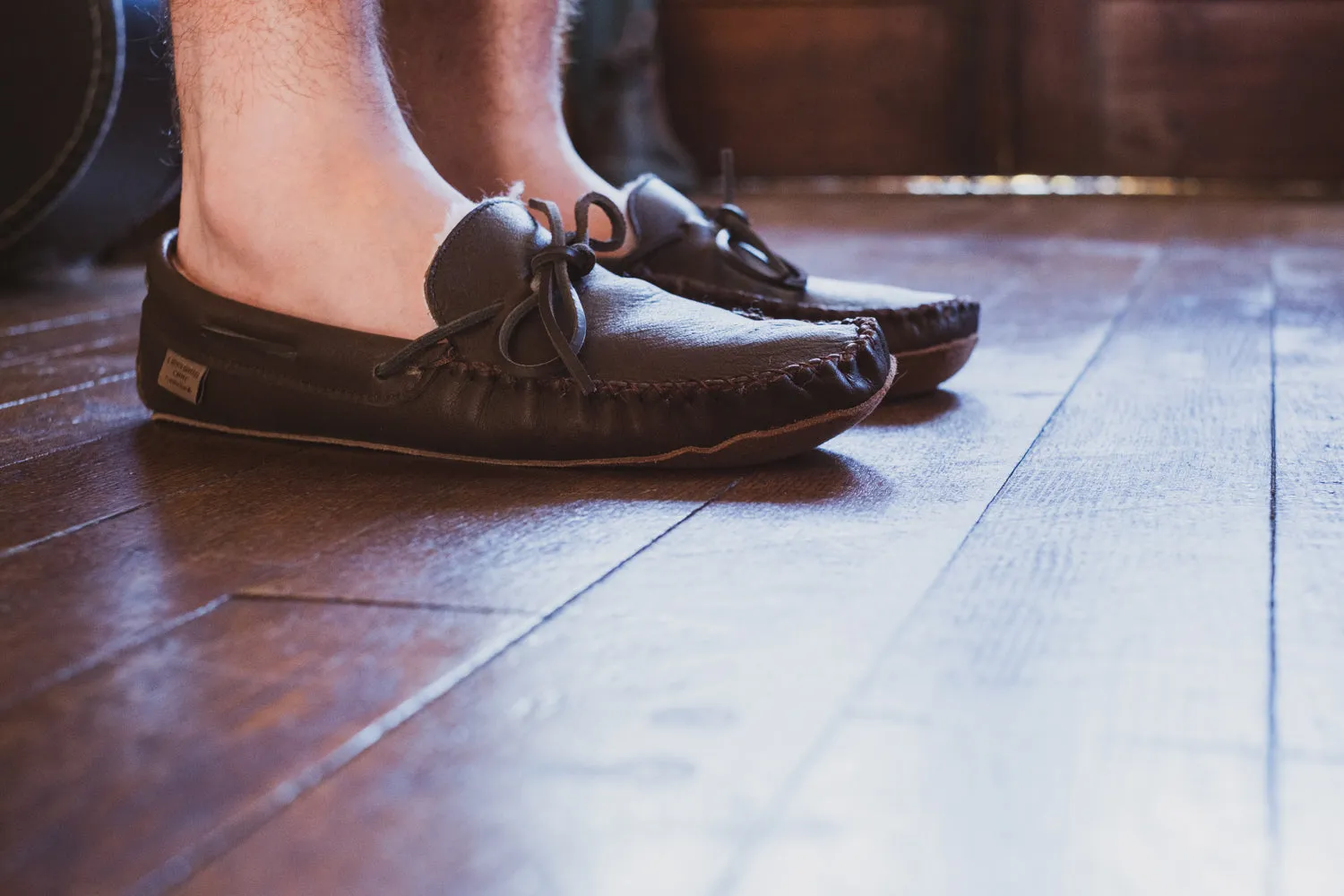 Men's Sheepskin Moccasin Slippers with Lining