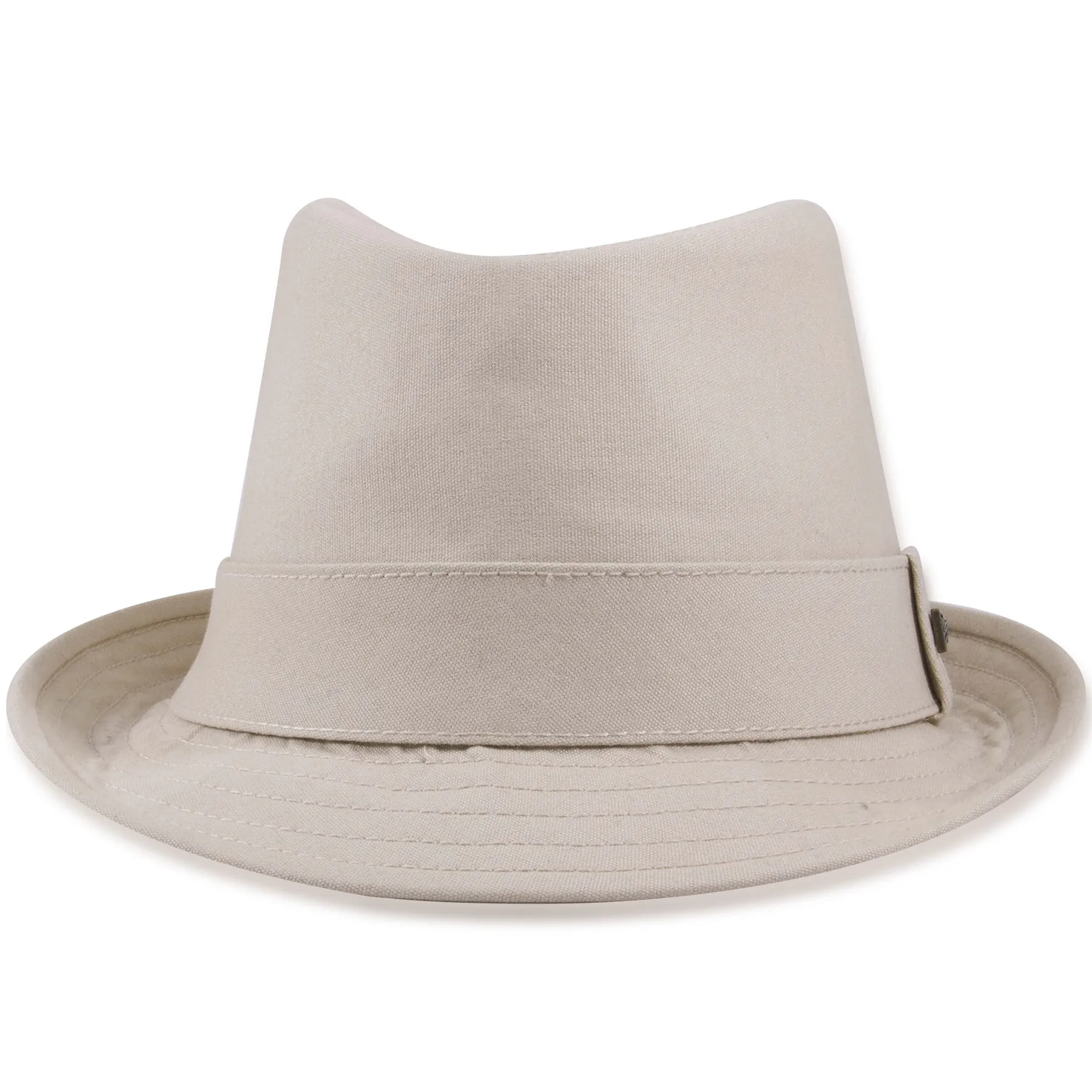 New Canvas Cotton Khaki Fedora