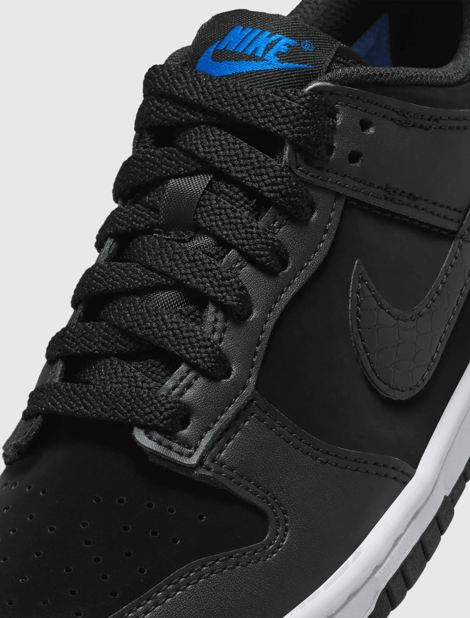 Nike Dunk Low Black Croc Swoosh GS