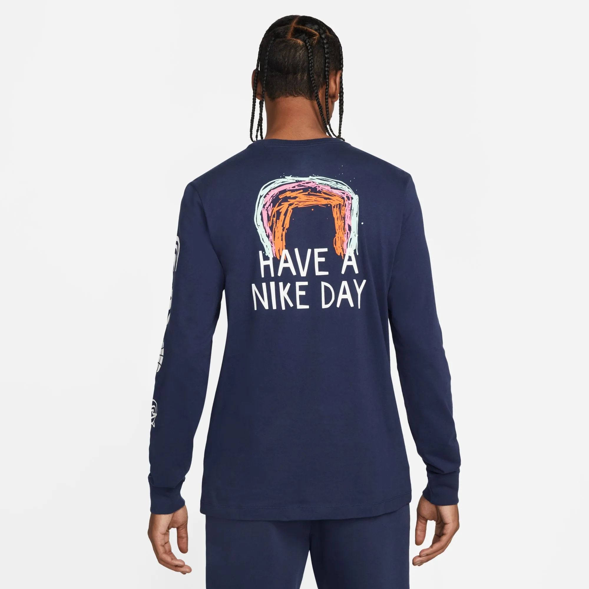 Nike Navy Long Sleeve Men's Tee Sportswear